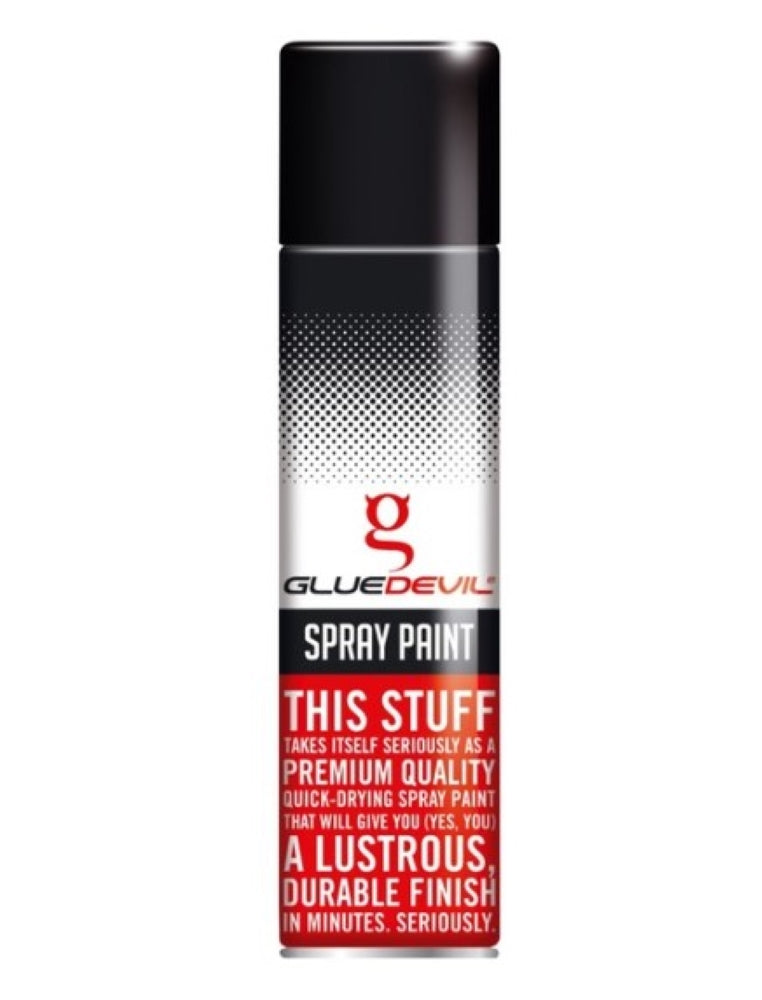 Gluedevil 300ml Gloss Black Spray Paint – Fantasia Trading