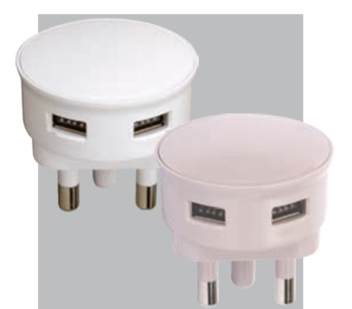 Lesco 2.1A USB Fast Charge Adaptor - White