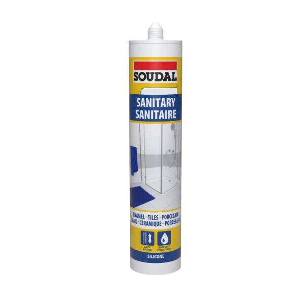 Soudal 270ml Sanitary Clear Waterproof Silicone