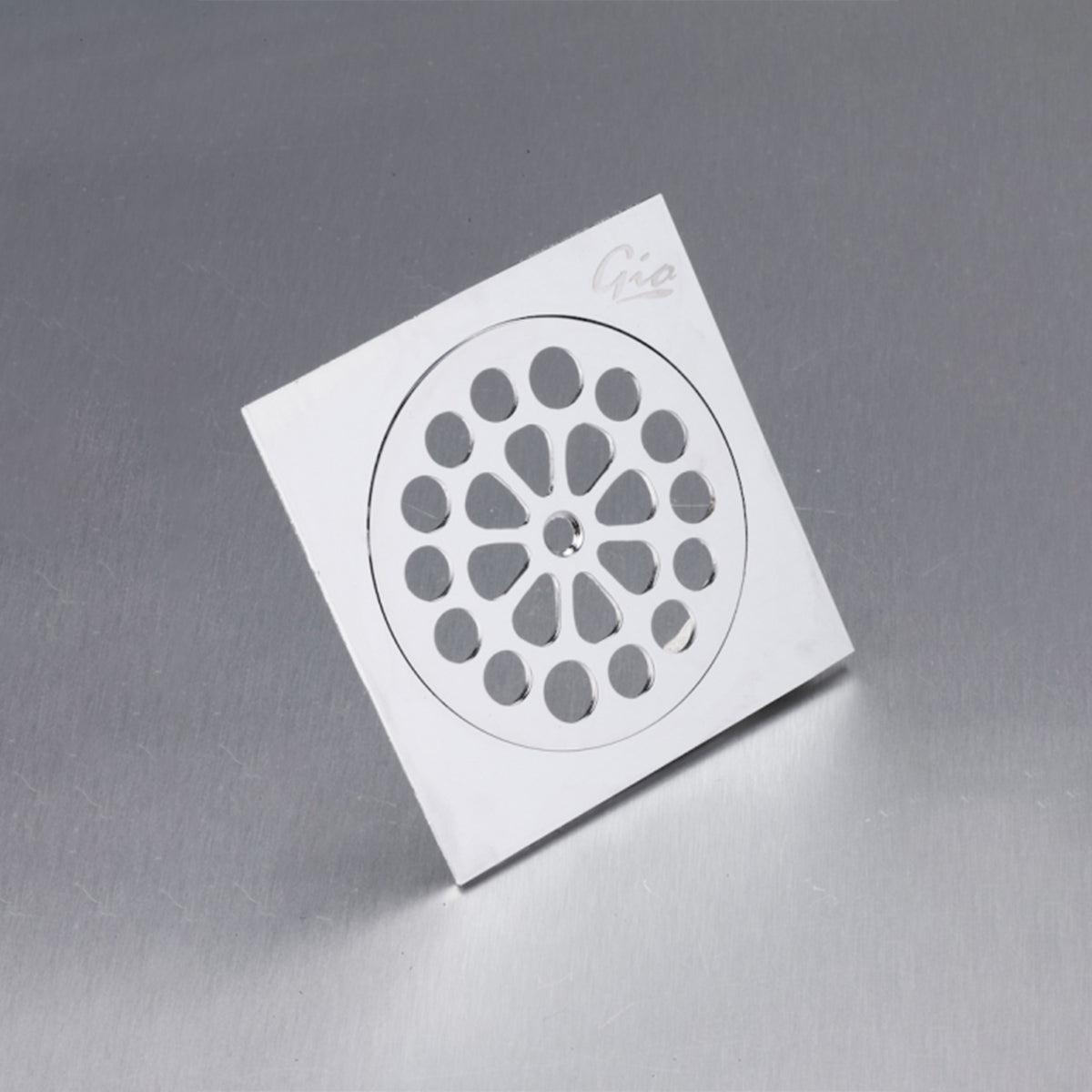 Gio Plumbing Square Shower Trap Grid | Chrome Drain Cover