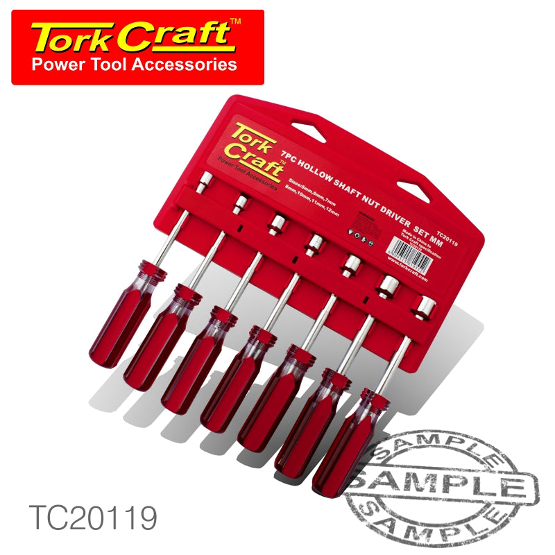 7 PIECE NUT DRIVER SET 5.5/6/7/8/10/12/13MM CRV METRIC