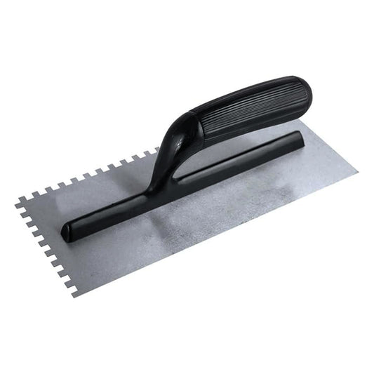 DISA 10x10 Notch Trowel with Plastic Handle | Tiler | Heavy-Duty Tool