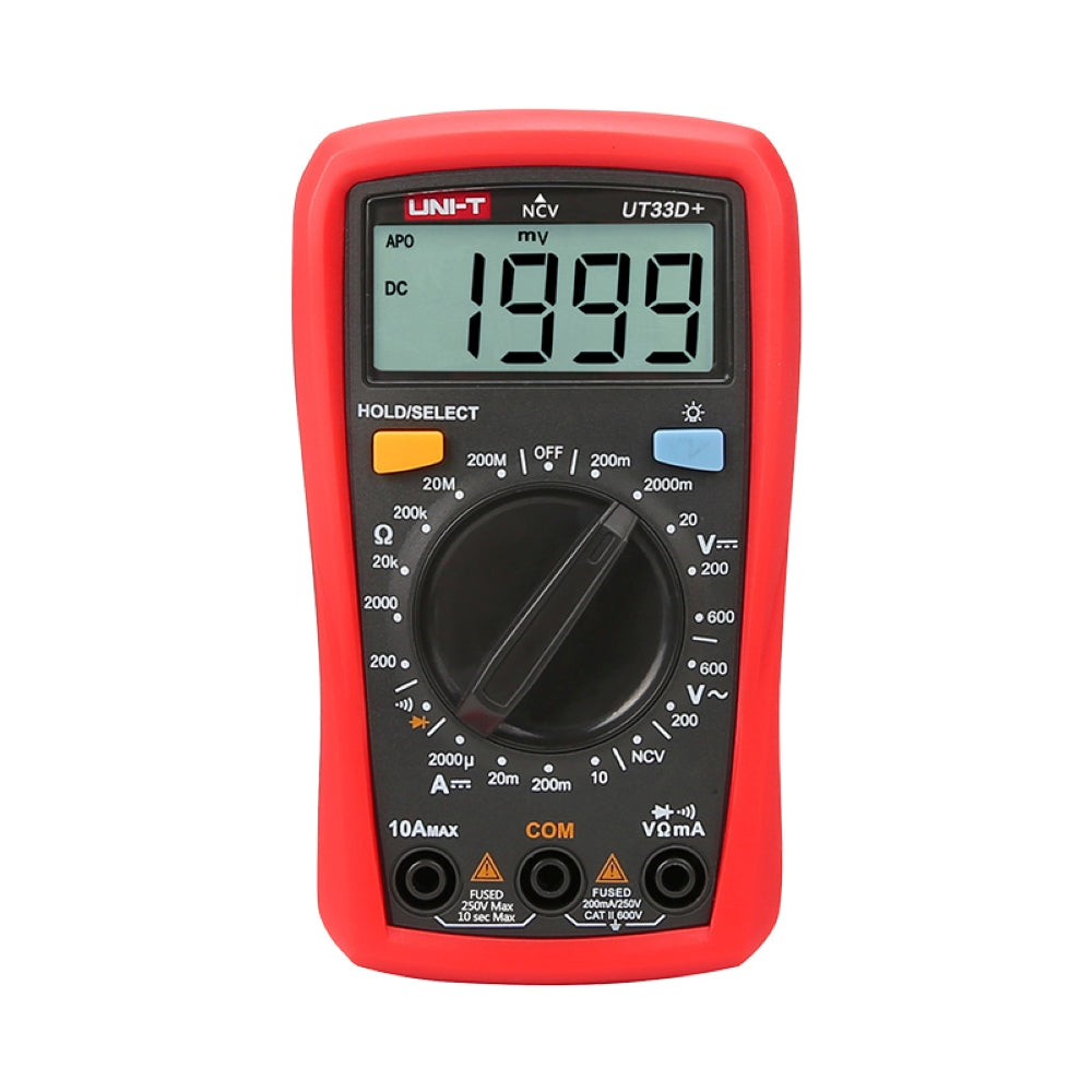 UNI-T 600V Palm Size Digital Multimeter - Manual Range