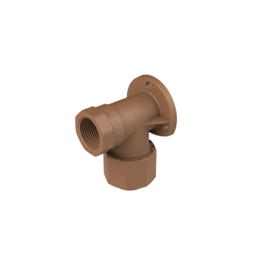 Unitwist 15mm (1/2") Wallplate Elbow