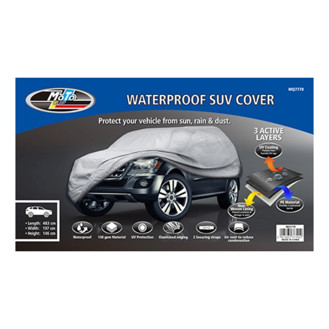 Moto Quip Waterproof SUV Cover – All-Weather Protection with UV Shield