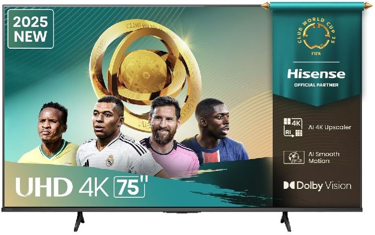 Hisense 75 Inch A6Q Ultra HD Smart TV