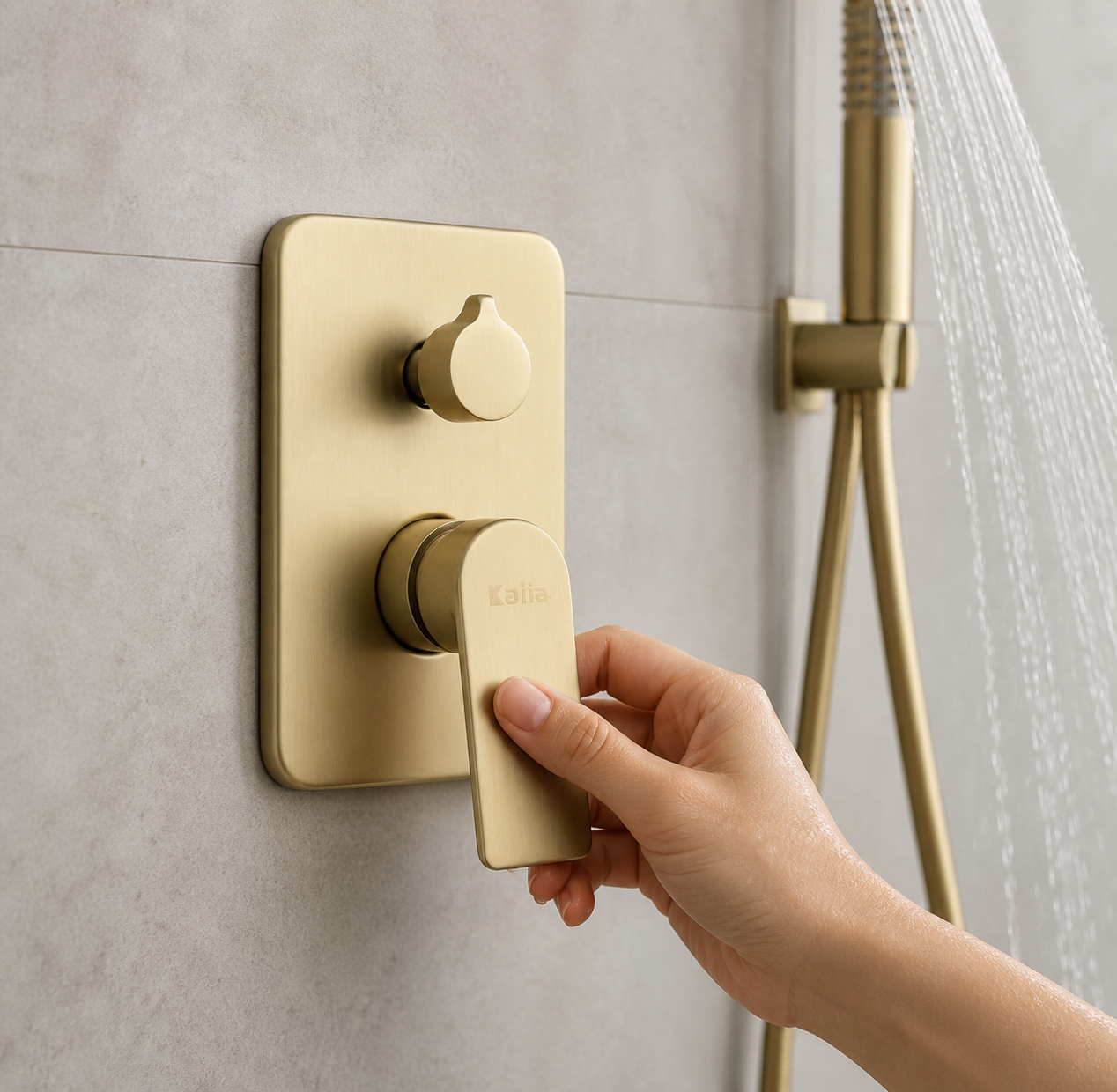 Kaiia Diverter Shower Mixer - Brushed Gold