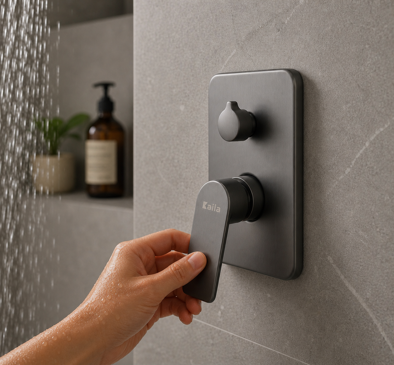 Kaiia Diverter Shower Mixer - Gun Metal