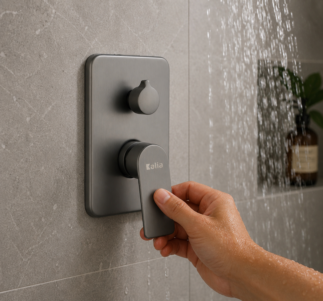 Kaiia Diverter Shower Mixer - Gun Metal