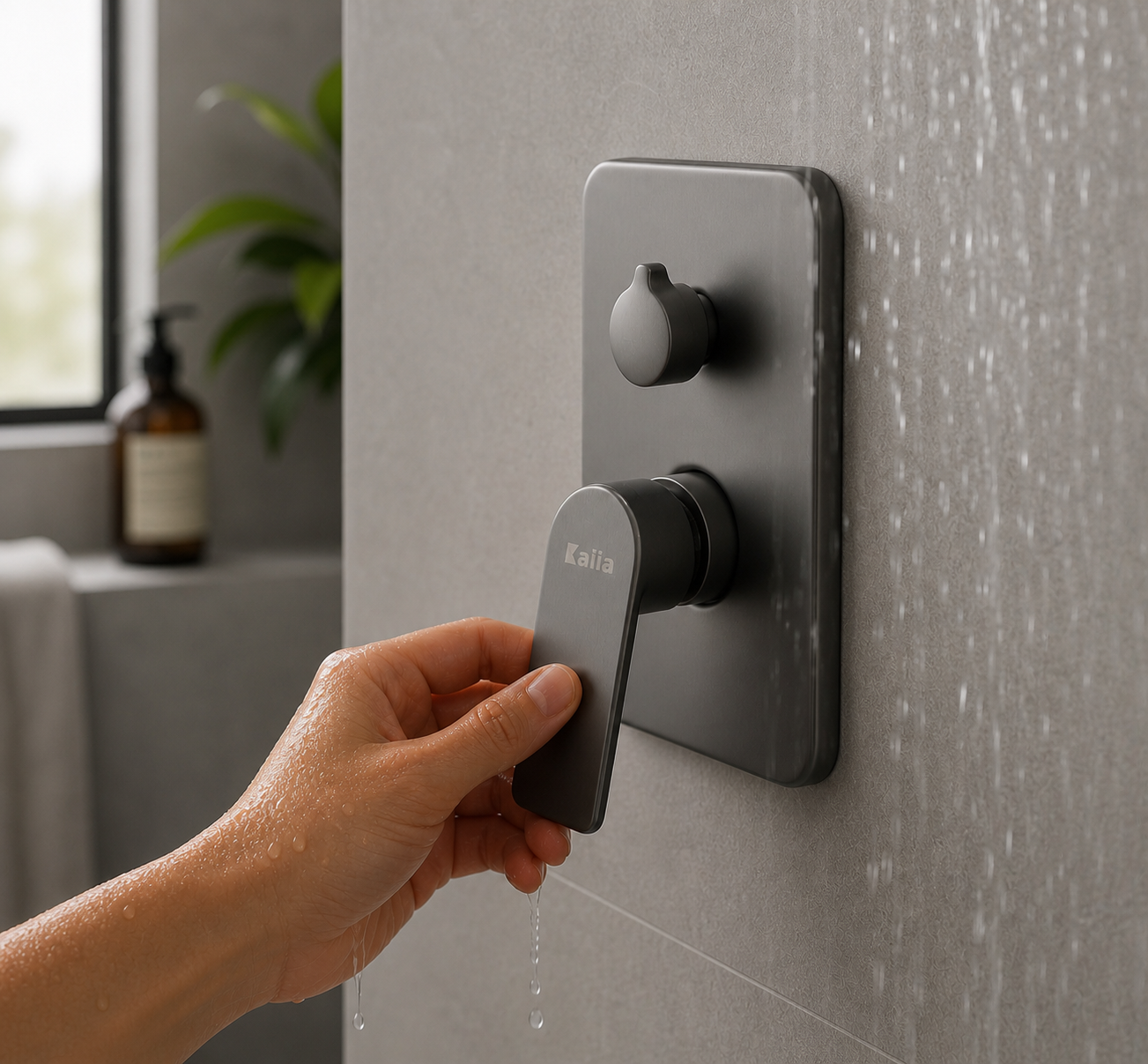 Kaiia Diverter Shower Mixer - Gun Metal