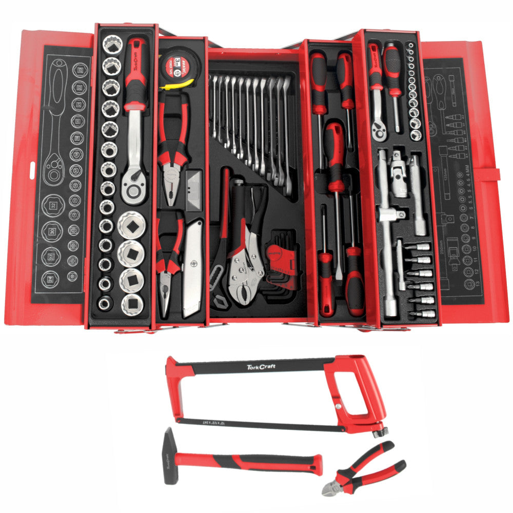 TRADESMAN CANTILEVER TOOL BOX 88PC 5 X TRAY 468X200X203MM