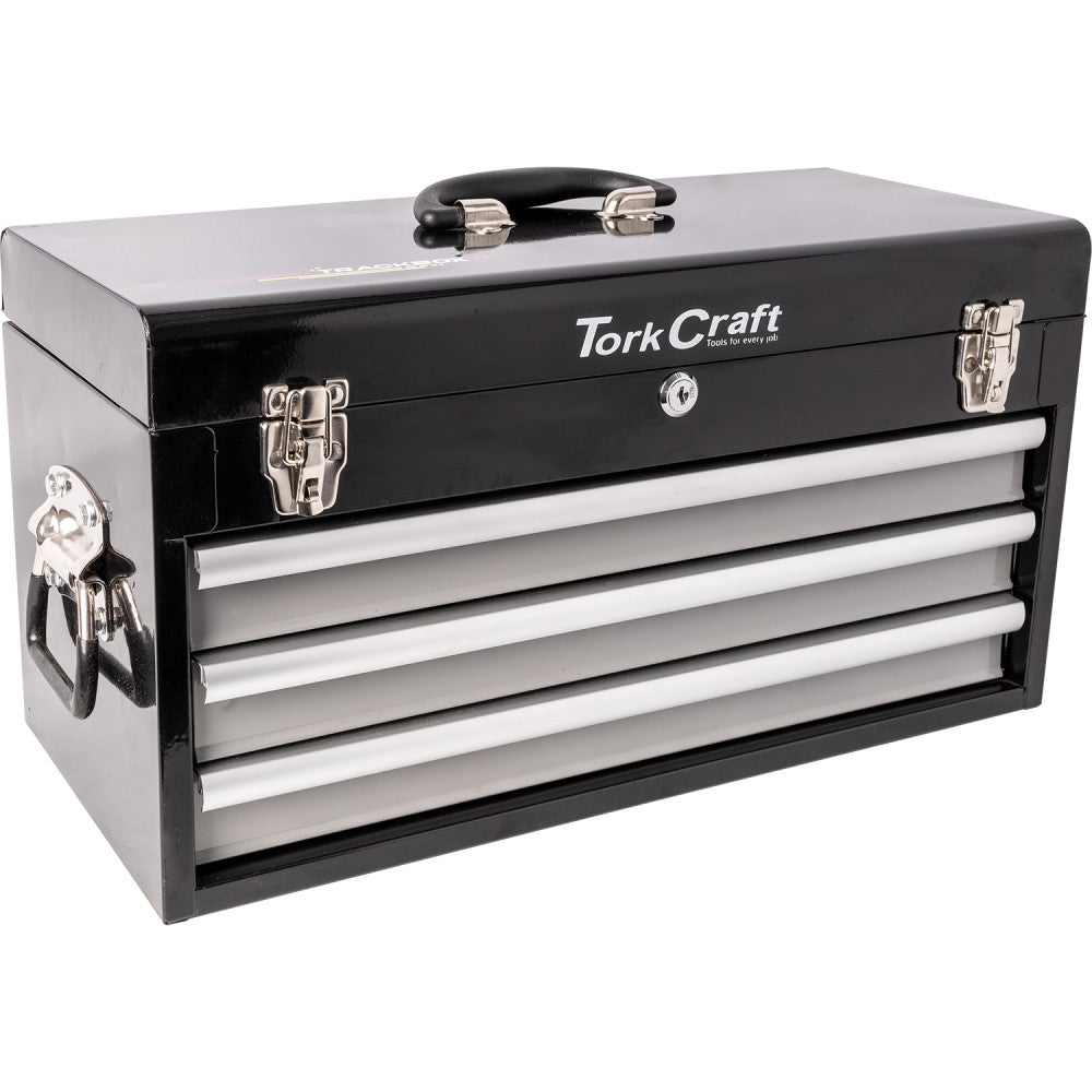 TOOL BOX 154 PCE 3 DRAWER & TOP TRAY 535X255 X 315MM TRACK BOX