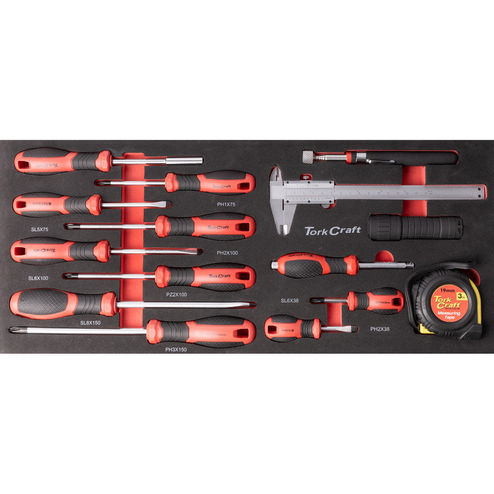 TOOL BOX 154 PCE 3 DRAWER & TOP TRAY 535X255 X 315MM TRACK BOX