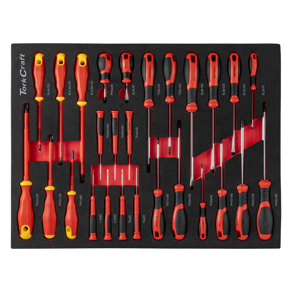 TORK CRAFT 7 DRAWER 196PC ROLLER BOX CABINET ON CASTORS TROLLY