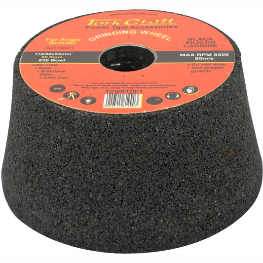 GRINDING WHEEL 110X58MM M22 BORE - BOWL#36 - ANGLE GRINDER