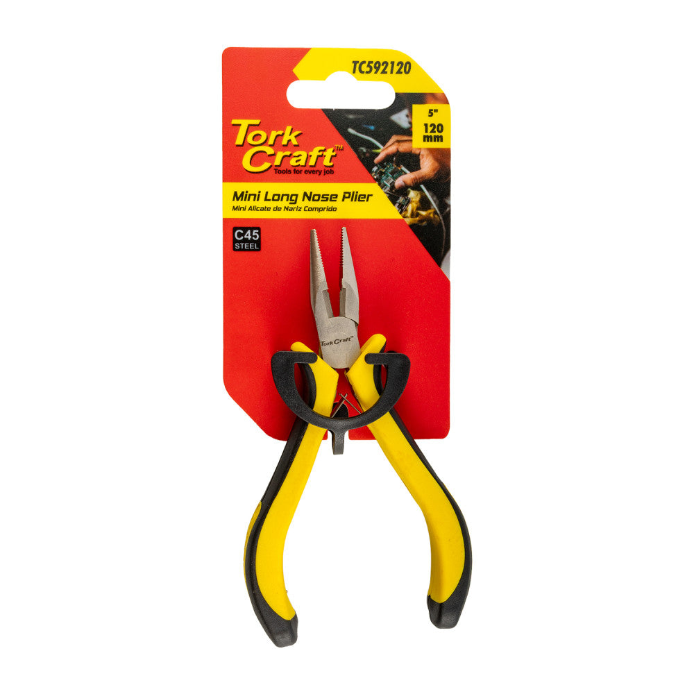 PLIER MINI LONG NOSE 120MM MICRO