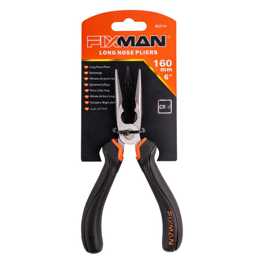 FIXMAN INDUSTRIAL LONG NOSE PLIERS 6'/160MM
