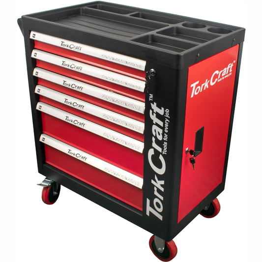 TORK CRAFT 6 DRAWER ROLLER TOOL BOX ON CASTORS WITH 184PC OF STOCK