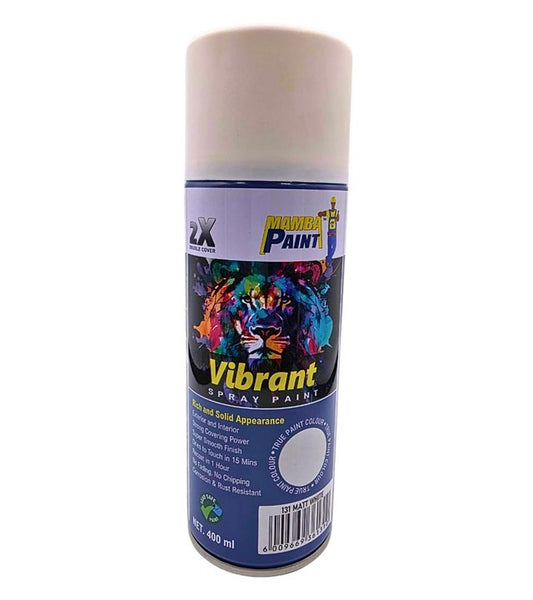 Black Mamba Matt White Spray Paint - 400ml