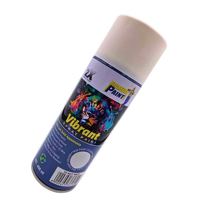 Black Mamba Matt White Spray Paint - 400ml