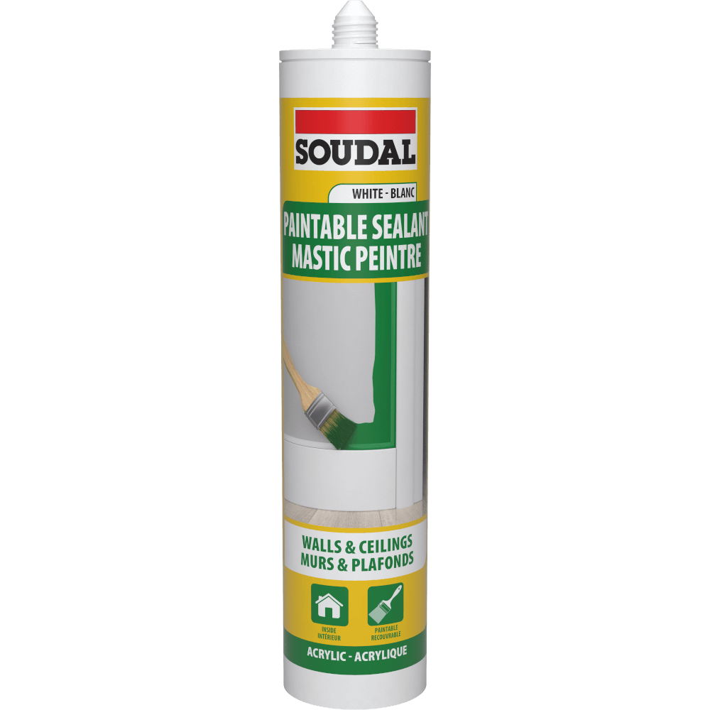 Soudal 270ml Paintable Sealant Acrylic Silicone