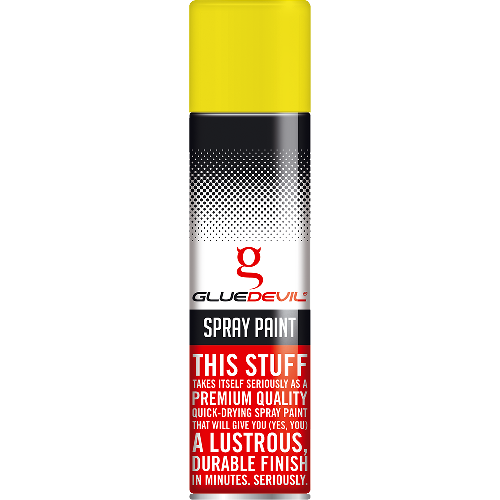 Gluedevil 300ml High Heat Yellow Spray Paint