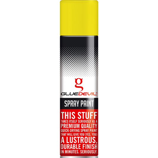 Gluedevil 300ml High Heat Yellow Spray Paint