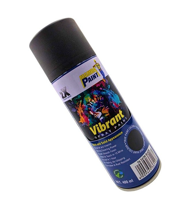 Black Mamba Satin Black Spray Paint - 400ml
